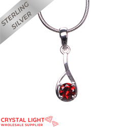Garnet Small Drop Pendant