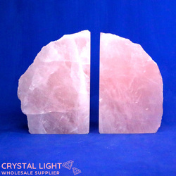 Rose Quartz Bookends