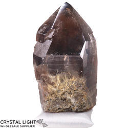 Smokey Rutile Quartz Semi-Polished Point