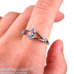 Blue Topaz Marquise Ring