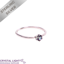 Sterling Silver Rings: Mystic Quartz Ring