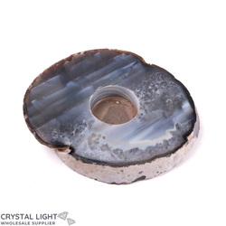 Agate Flat Candle Holder