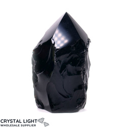 Black Obsidian Cut Base Point