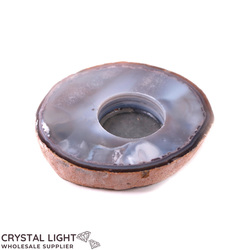 Candle Holders: Agate Flat Candle Holder