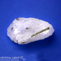 Green Tourmaline on Quartz