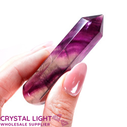Wand Single Listings: Rainbow Fluorite Short Wand (Single)