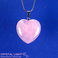 Heart Pendant: Rose Quartz Heart Pendant
