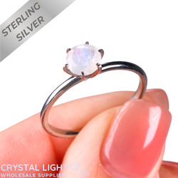 Rainbow Moonstone Ring