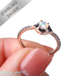 Ethiopian Opal Open-Bezel Ring