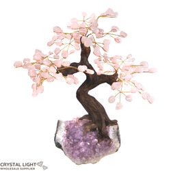 Rose Quartz Druse Tree (Single)