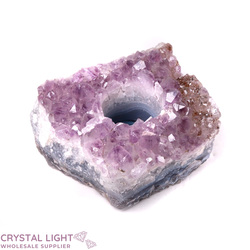 Candle Holders: Amethyst Druse Candle Holder (Single)