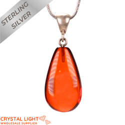 Sterling Silver Pendants: Amber Pendant