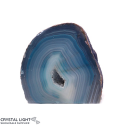 Agate Geodes: Teal Agate Cut Base