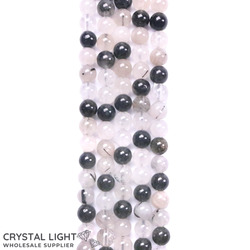 Tourmalated Quartz Beads 6mm