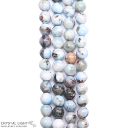 8mm Bead: Larimar Beads 8mm