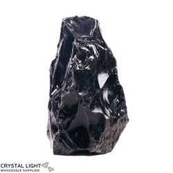 Black Obsidian Rough Cut base