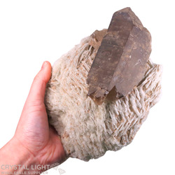 Individual Clusters: Cleavelandite & Smokey Quartz Cluster