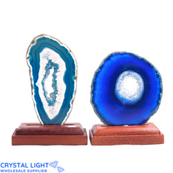 Display Pieces on Stand: Agate Slice on Stand Lot