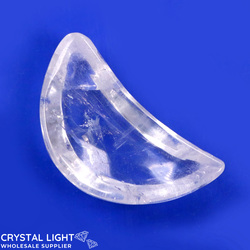Bowls, Plates & Dishes: Clear Quartz Crescent Dish (Single)
