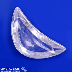 Bowls, Plates & Dishes: Clear Quartz Crescent Dish (Single)