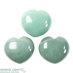 Green Aventurine Puff Heart