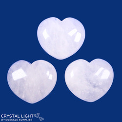 Clear Quartz Puff Heart