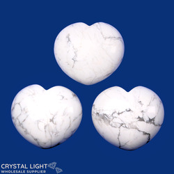 Howlite Puff Heart