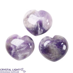 Chevron Amethyst Puff Heart