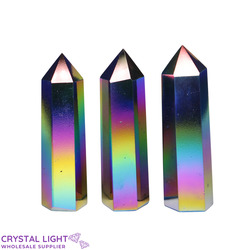Titanium Aura Obsidian Point