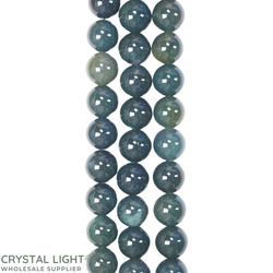 Moss Agate Beads 10mm