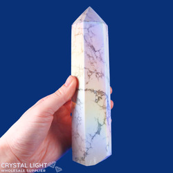 Howlite Aura Large Point