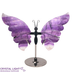 Rainbow Fluorite Butterfly on Stand