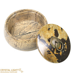 Picture Jasper Bowl with Lid