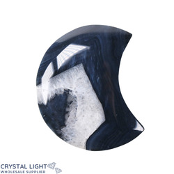 Other Shapes: Black Agate Druse Moon