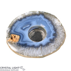 Agate Flat Candle Holder