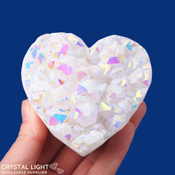 Rainbow Aura Druse Heart