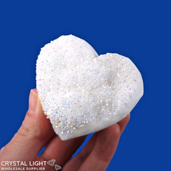 Rainbow Aura Druse Heart