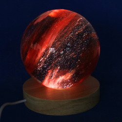 Strawberry Obsidian Sphere on LED Stand