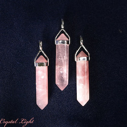 Terminated Pendant: Rose Quartz DT Pendant Sterling Silver