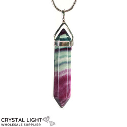 Rainbow Fluorite DT Pendant Sterling Silver