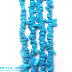Blue Howlite Chip Beads
