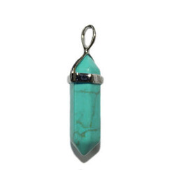 Terminated Pendant: Light Blue Howlite DT Pendant