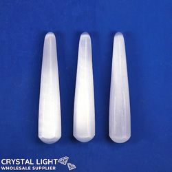 Selenite Semi-Faceted Wand
