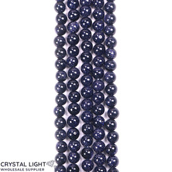 Blue Goldstone Beads 6mm