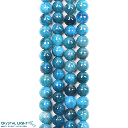 8mm Bead: Blue Apatite Beads 8mm