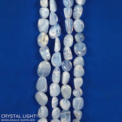 Blue Lace Agate Tumble Beads