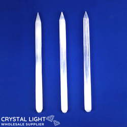 Wands: Selenite Point Wand Thin