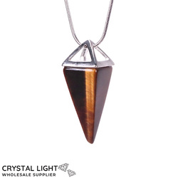 Tiger's Eye Pyramid Pendant
