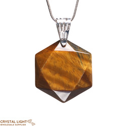 Tiger's Eye Hexagon Pendant