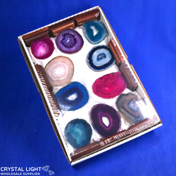 Display Pieces on Stand: Agate Slice on Stand Box Set